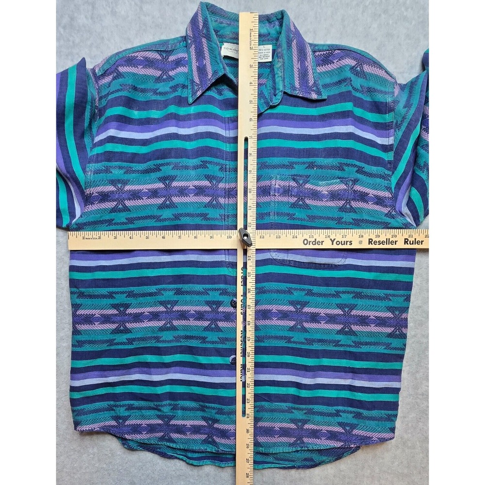Vintage Western Mens Shirt Large Clean‎ Shirt Clothing Rodeo Southwest Aztec - Picture 4 of 7